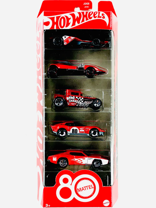 HWJGK08 Hot Wheels Mattel 80th Anniversary 5 Pack